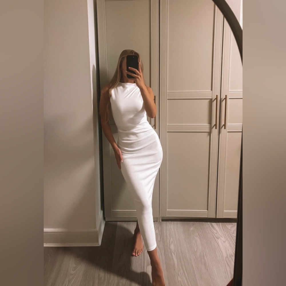 Zara Draped rib dress